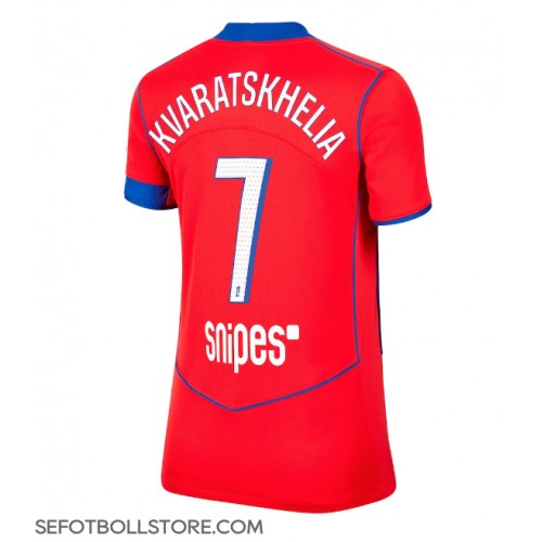 Paris Saint-Germain Khvicha Kvaratskhelia #7 Replika Tredje Tröja Dam 2025-26 Kortärmad